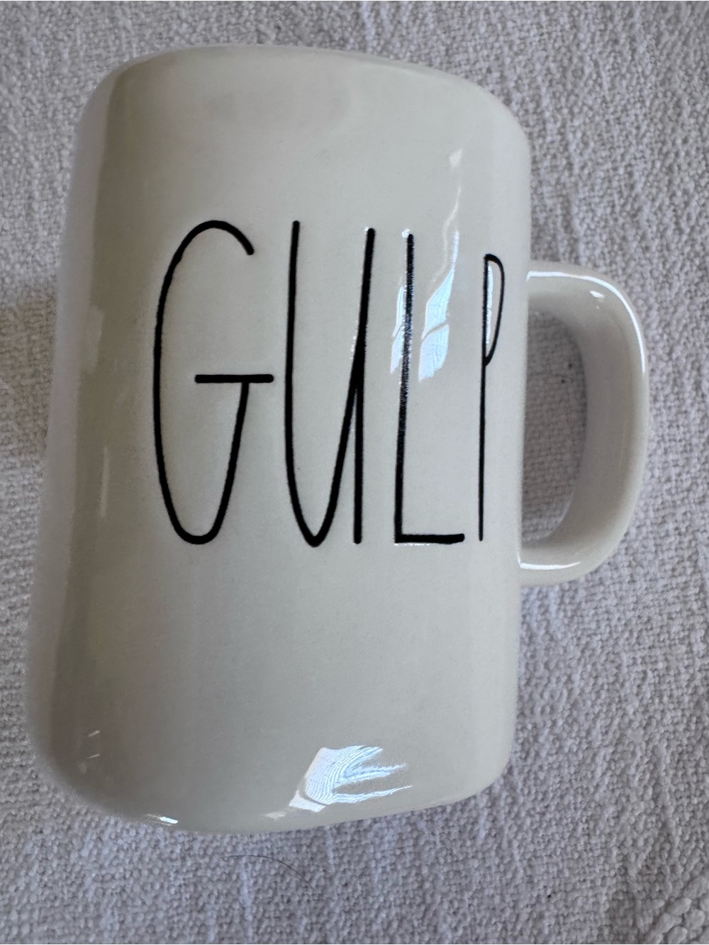 Rae Dunn “GULP” “M” Stamp Mug by Magenta
